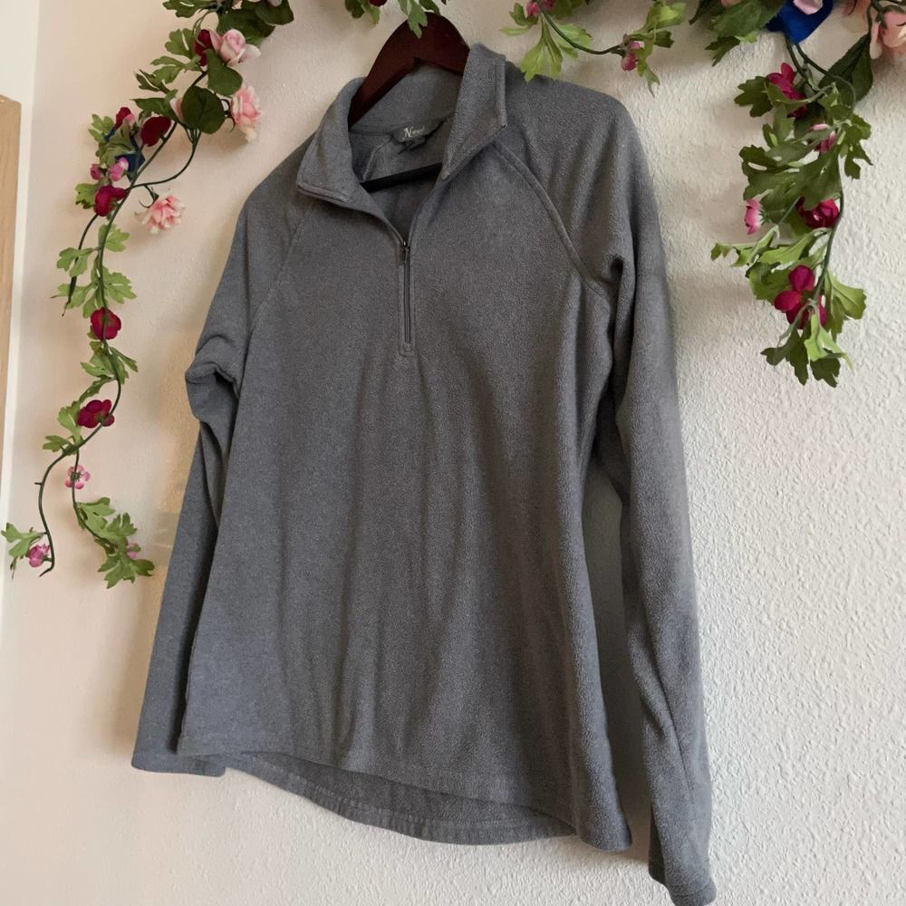 Natural Reflections Women's Small Gray 1/4 Zip Fleece